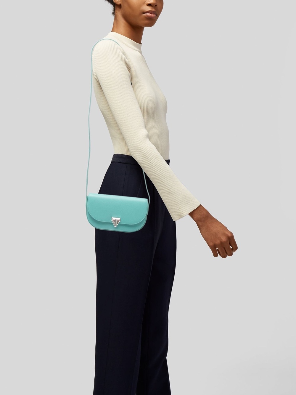 Tiffany & Co. Leather Crossbody Card Holder Bag